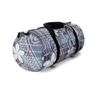 Tribal Plaid Plumeria Barrel Duffel Bag Duffels The Local Banyan   