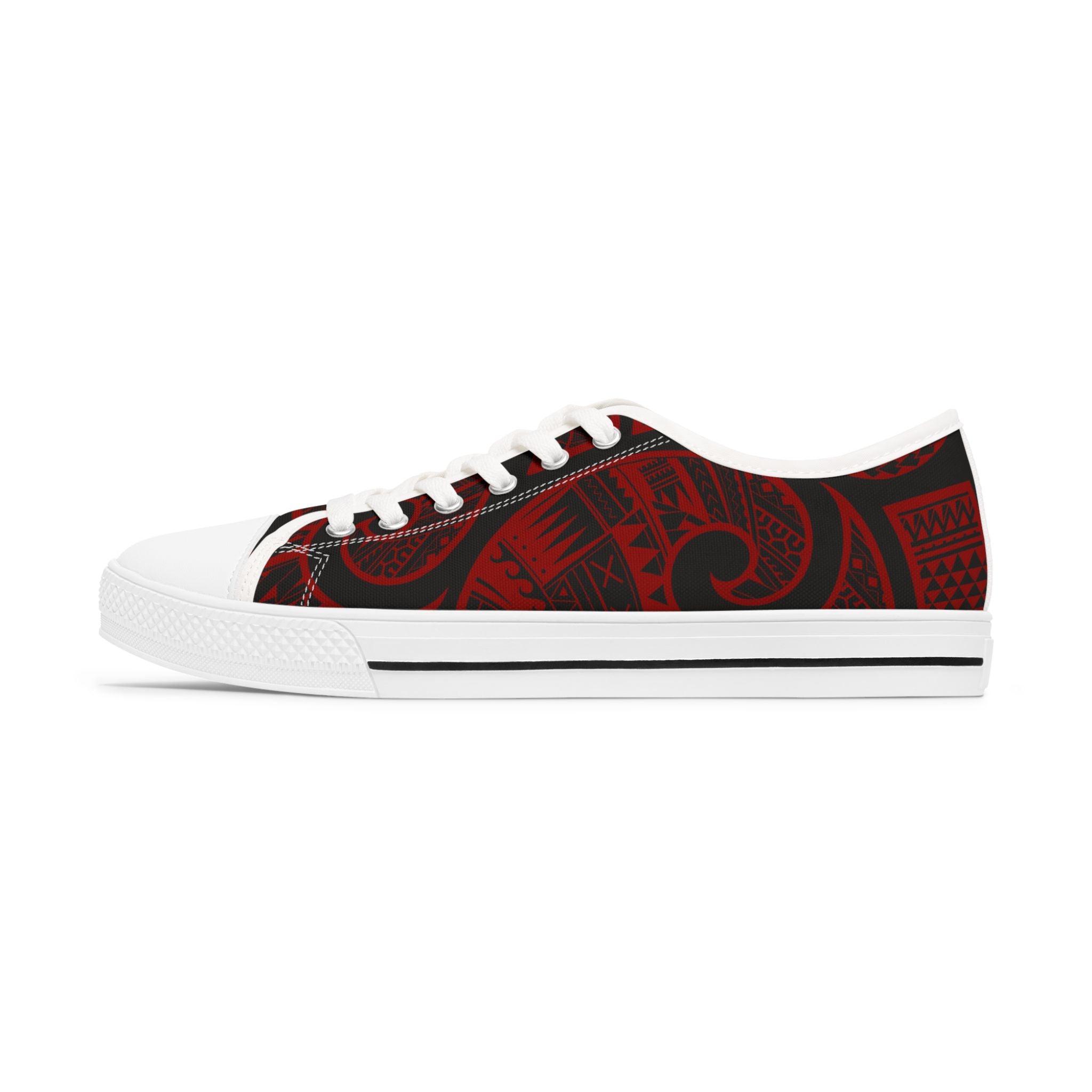 Women's Low Top Sneakers - Tribal Red Low Top Sneakers The Local Banyan