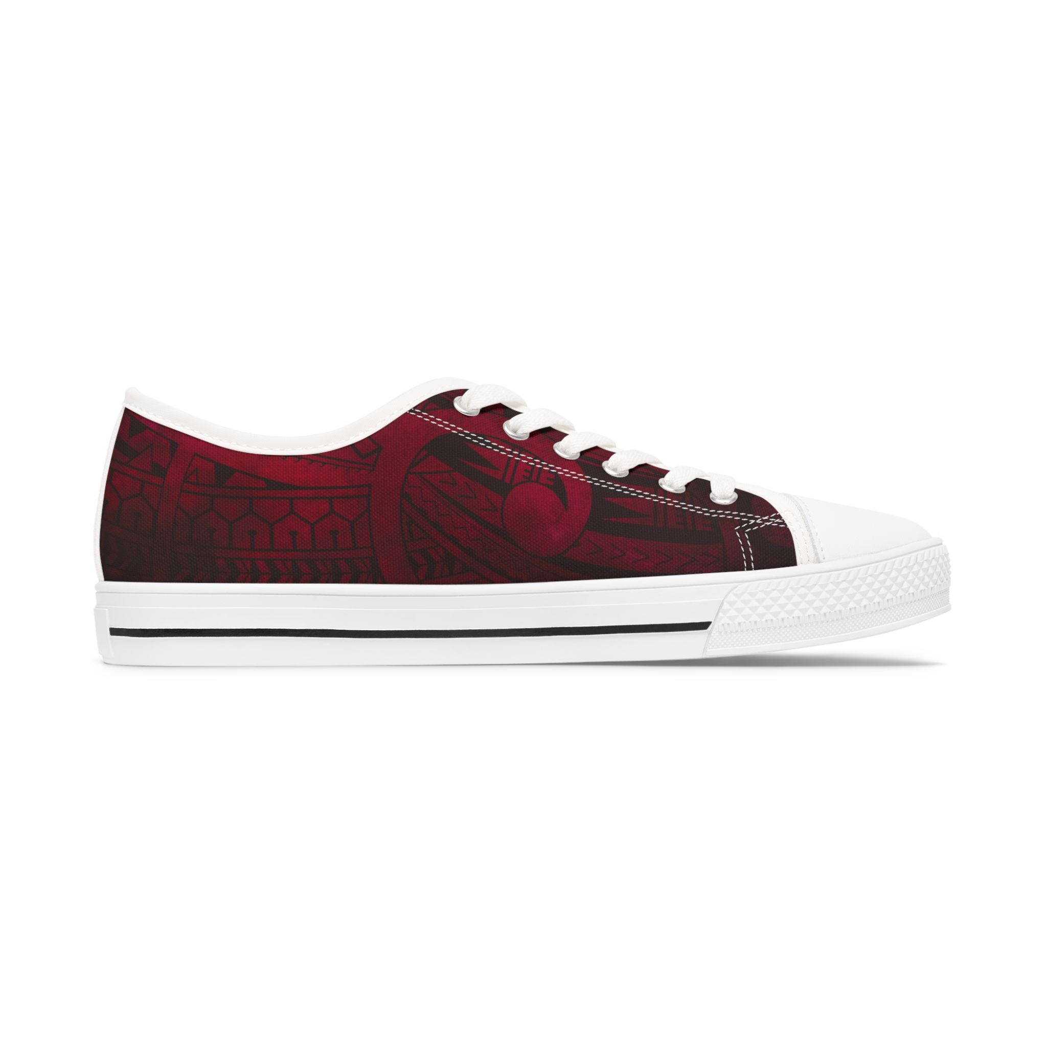 Women's Low Top Sneakers - Dark Red Low Top Sneakers The Local Banyan