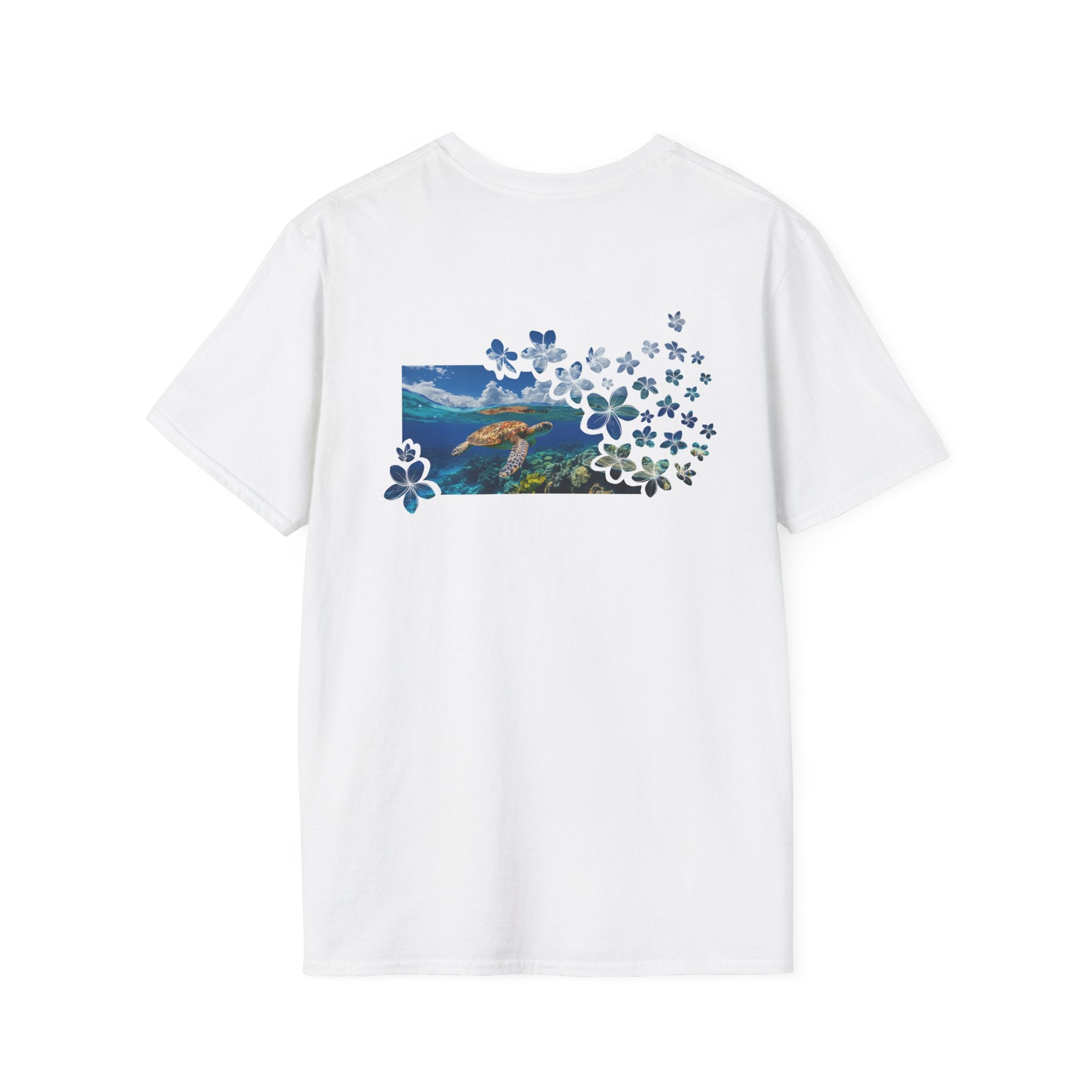 Turtle's Tranquility Paradise Soft Style Tee T-Shirt The Local Banyan White S