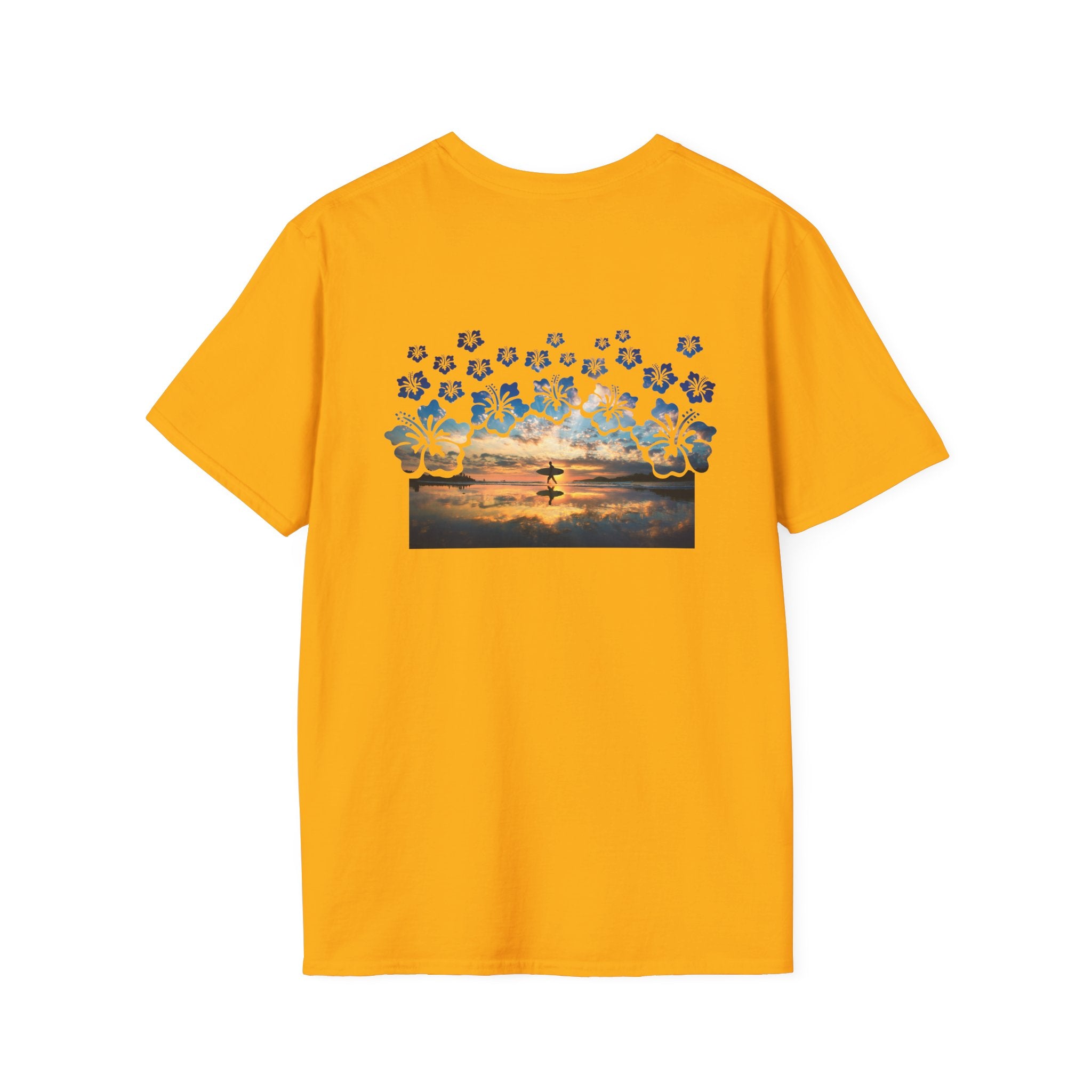 Sunset Surfer Soft Style Tee Soft Style Tee The Local Banyan Gold S