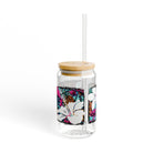 Pineapple Blossom Triad Glass Tumbler with Lid Accessories The Local Banyan   