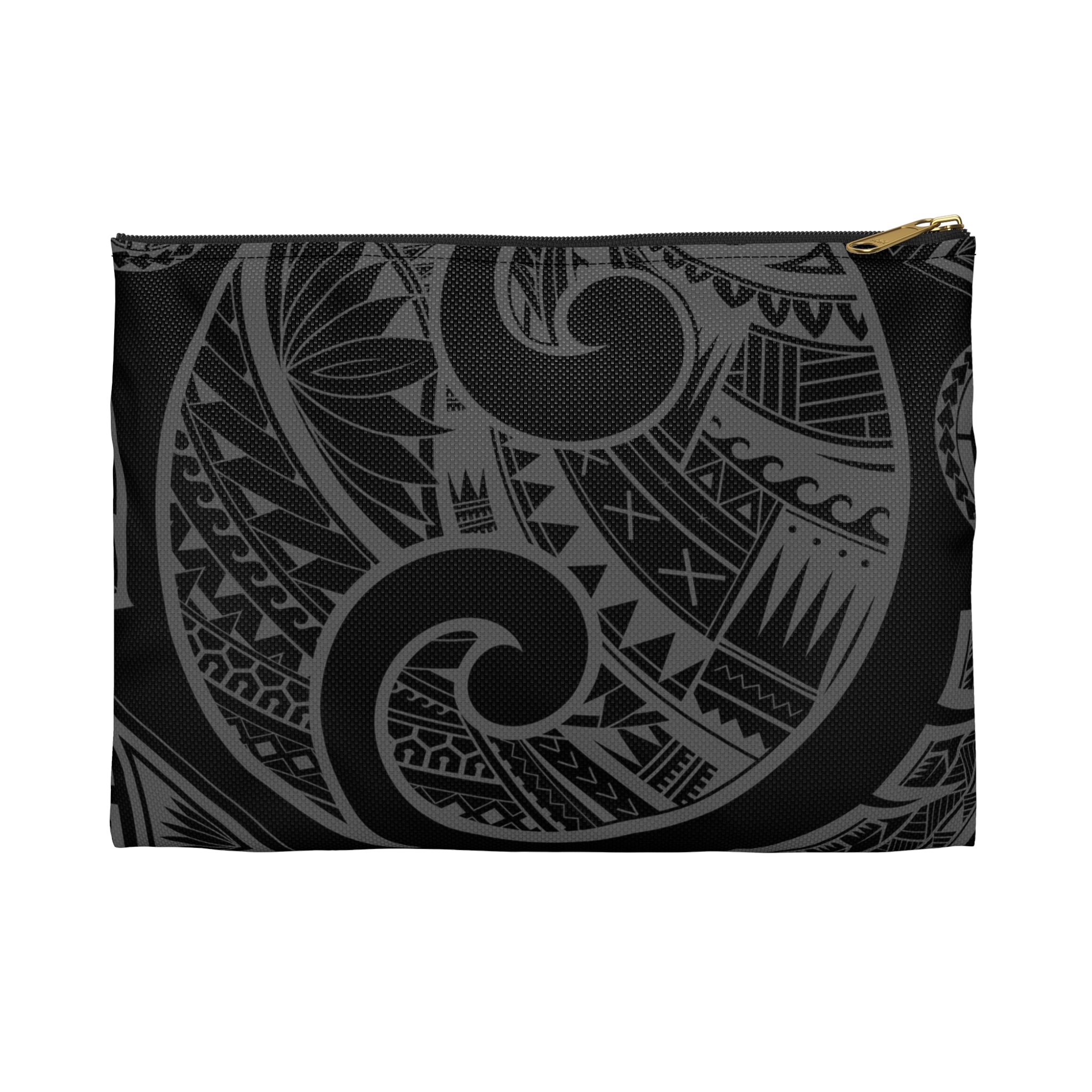 Ash Grey Tribal Travel Pouch Bag Travel Pouch Bag The Local Banyan Small Black zipper