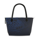 Midnight Essence Leather Tote Handbag Zip Top Handbag The Local Banyan