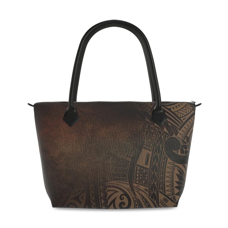 Aloha Aina Leather Tote Handbag Leather Tote Handbag The Local Banyan