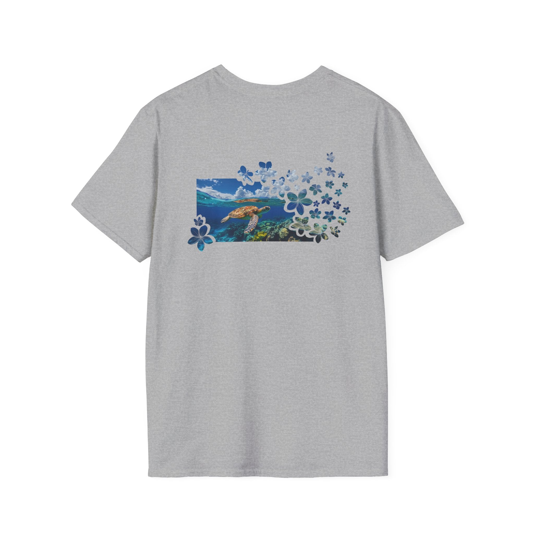 Turtle's Tranquility Paradise Soft Style Tee T-Shirt The Local Banyan Sport Grey S