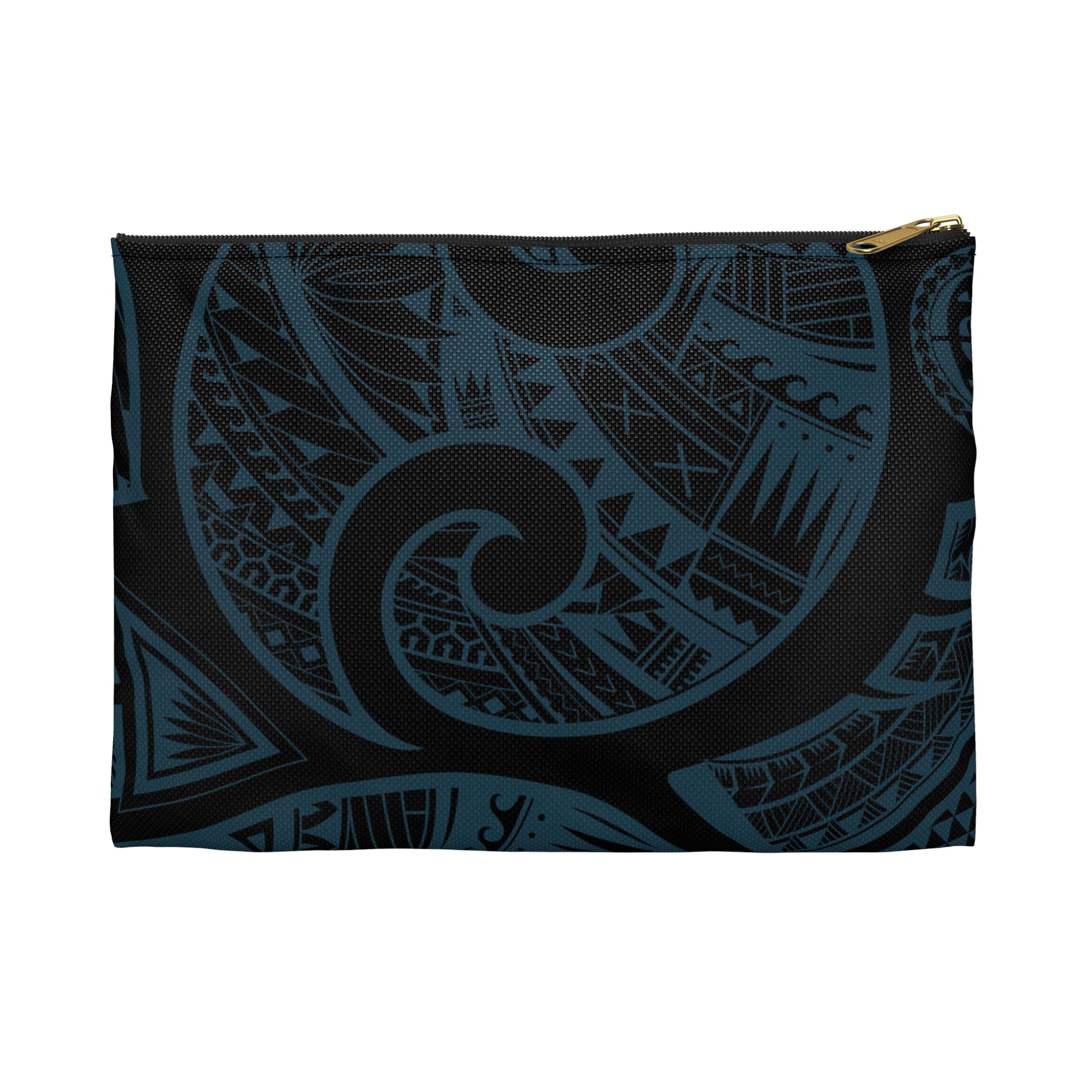 Royal Teal Tribal Travel Pouch Bag Travel Pouch Bag The Local Banyan Small Black zipper