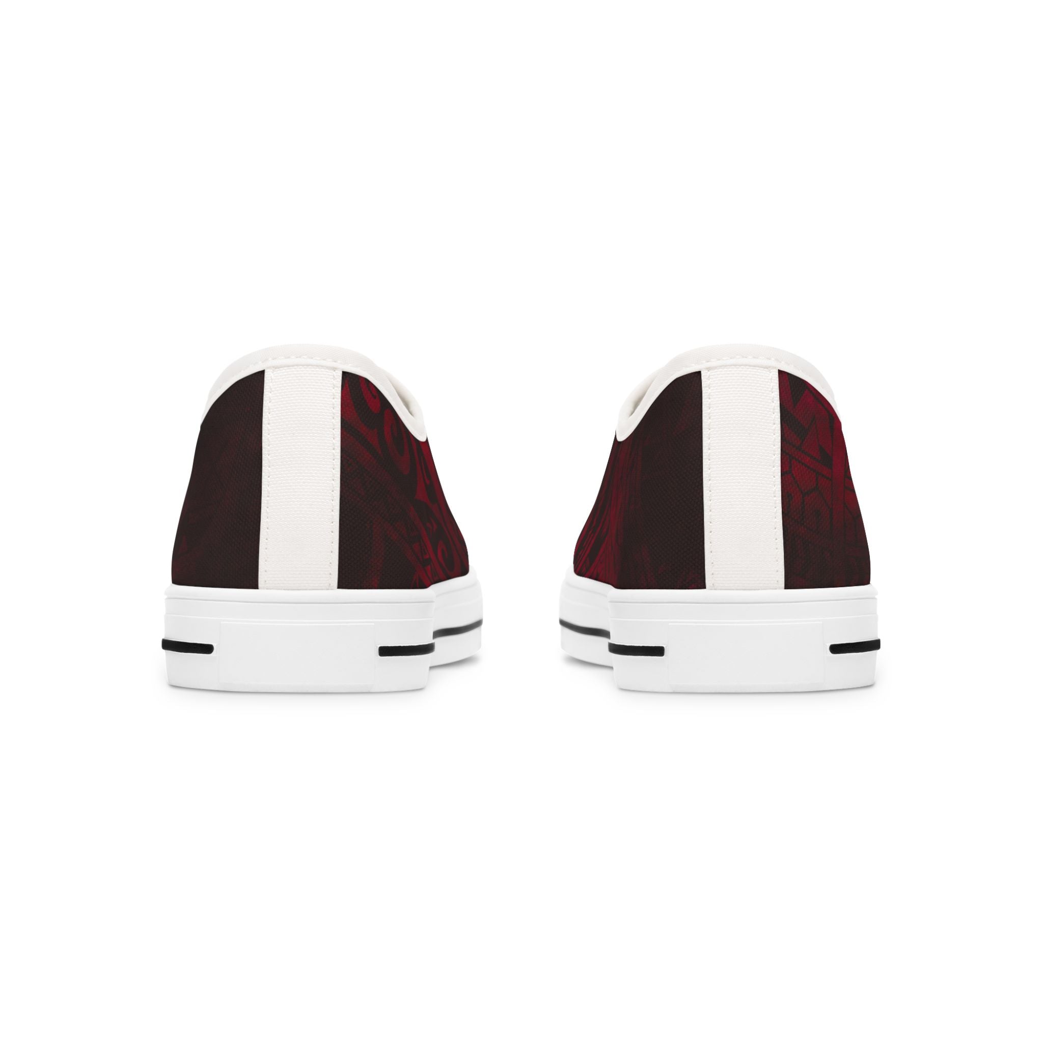 Women's Low Top Sneakers - Dark Red Low Top Sneakers The Local Banyan