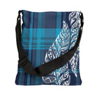 Plaid Tribal Feather Adjustable Crossbody Tote Bag Adjustable Tote The Local Banyan