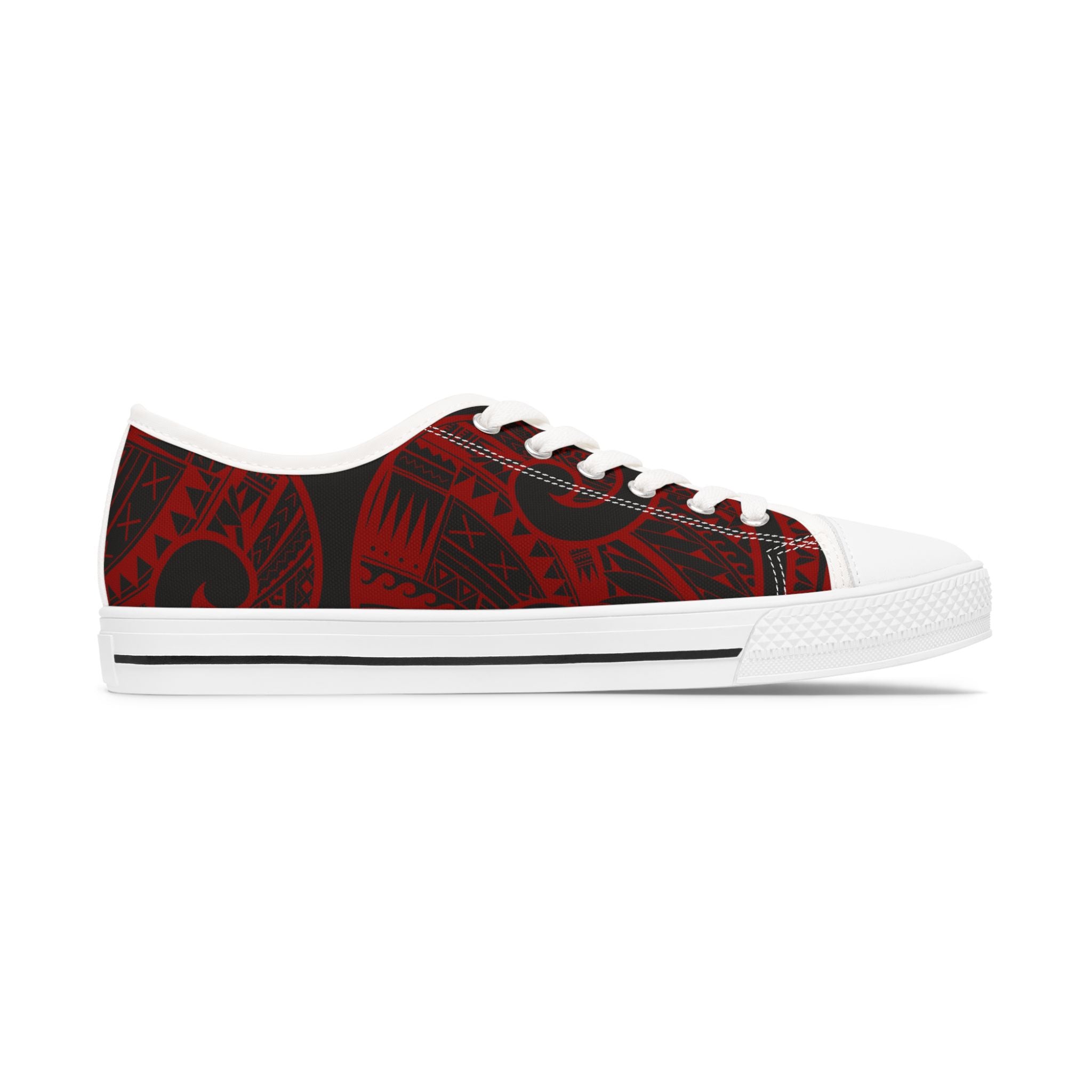 Women's Low Top Sneakers - Tribal Red Low Top Sneakers The Local Banyan