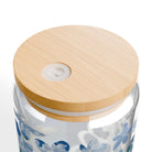 Sea Turtle Plumeria Glass Tumbler with Lid Accessories The Local Banyan   