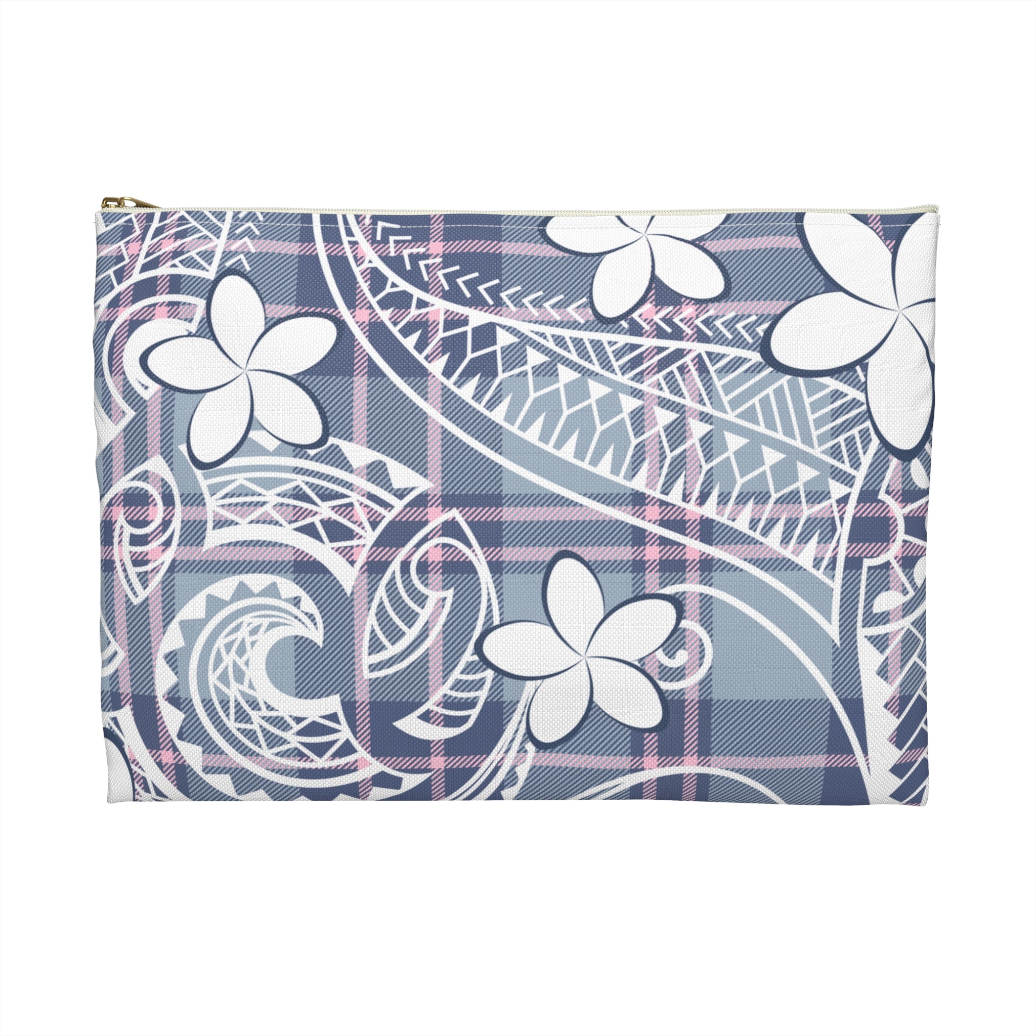 Plaid Plumeria Travel Pouch Bag Travel Pouch Bag The Local Banyan