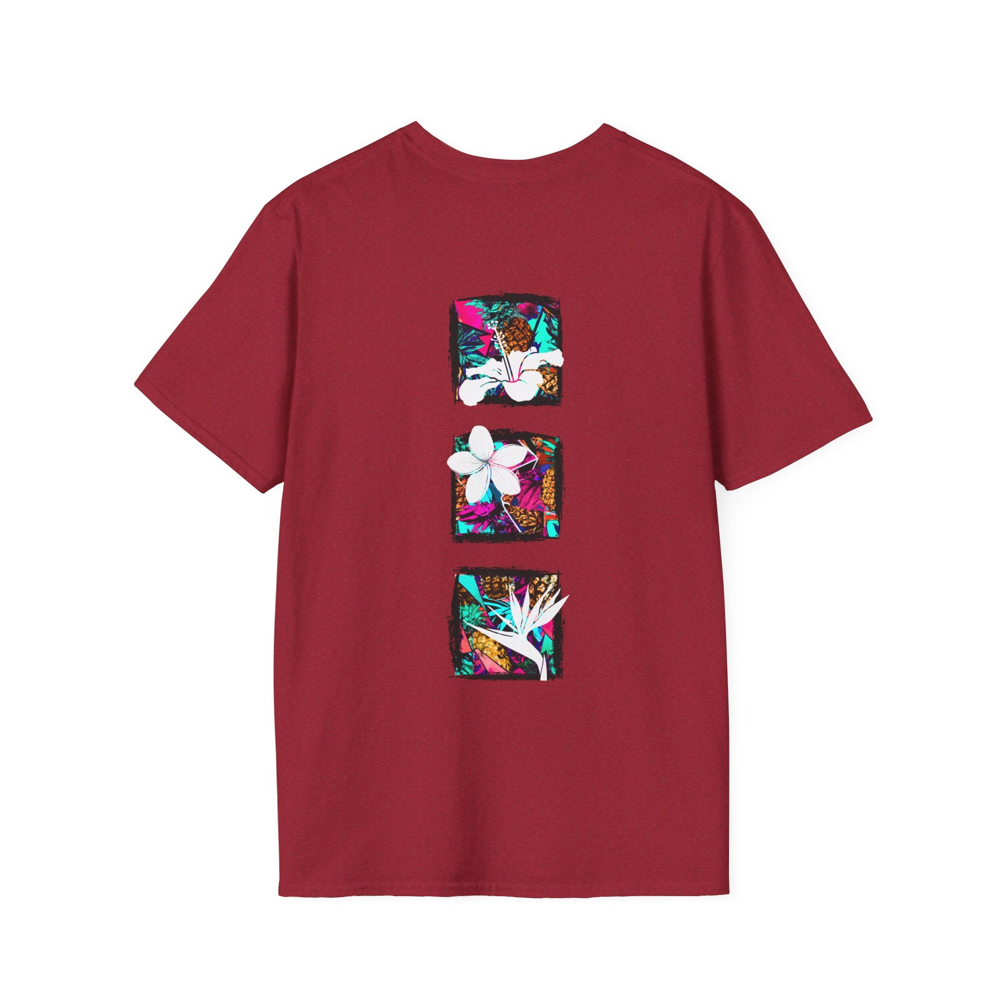 Pineapple Blossom Triad Soft Style Tee T-Shirt The Local Banyan Antique Cherry Red S