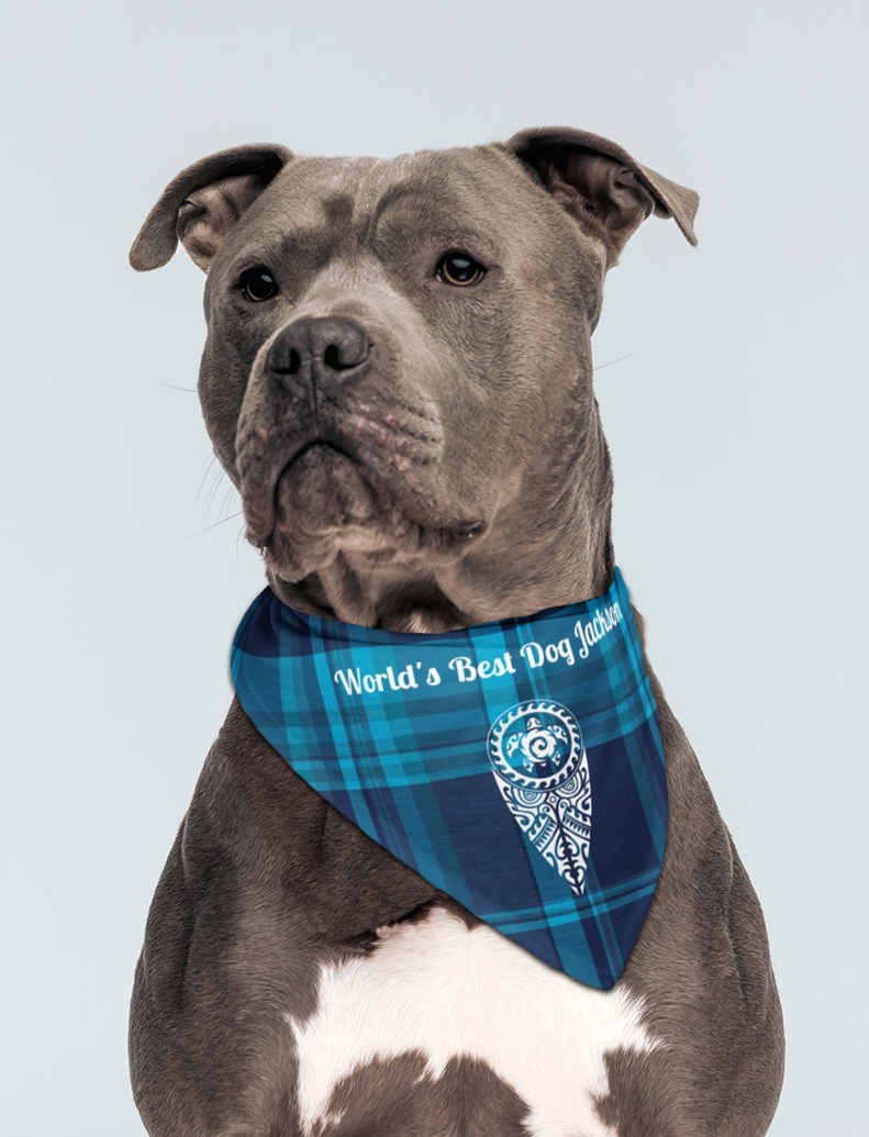 Personalized Plaid Tribal Pet Bandana Pet Bandana The Local Banyan