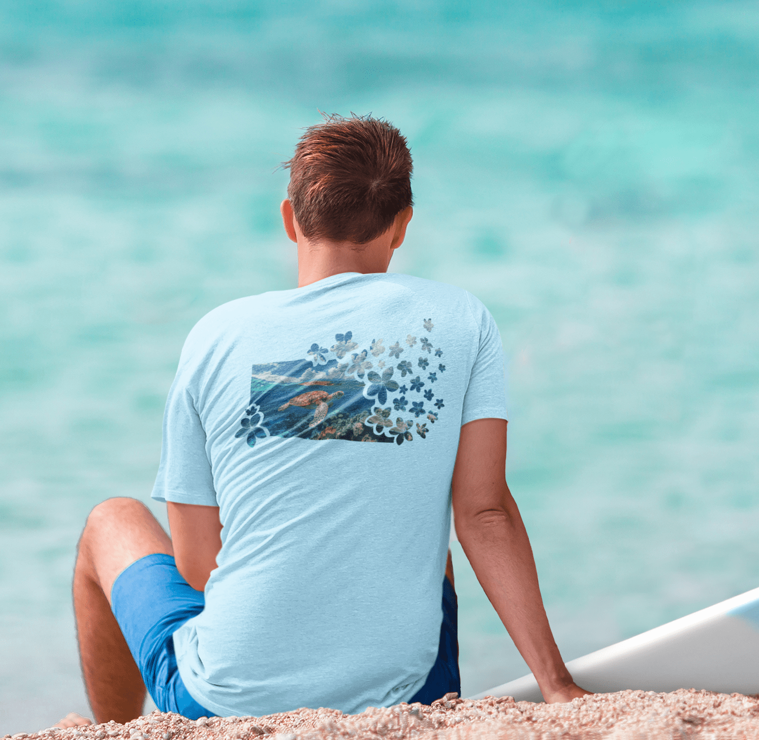 Turtle's Tranquility Plumeria Paradise Soft Style Tee - The Local Banyan