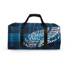 Plaid Tribal Feather 50L Square Duffel Bag Duffels The Local Banyan   