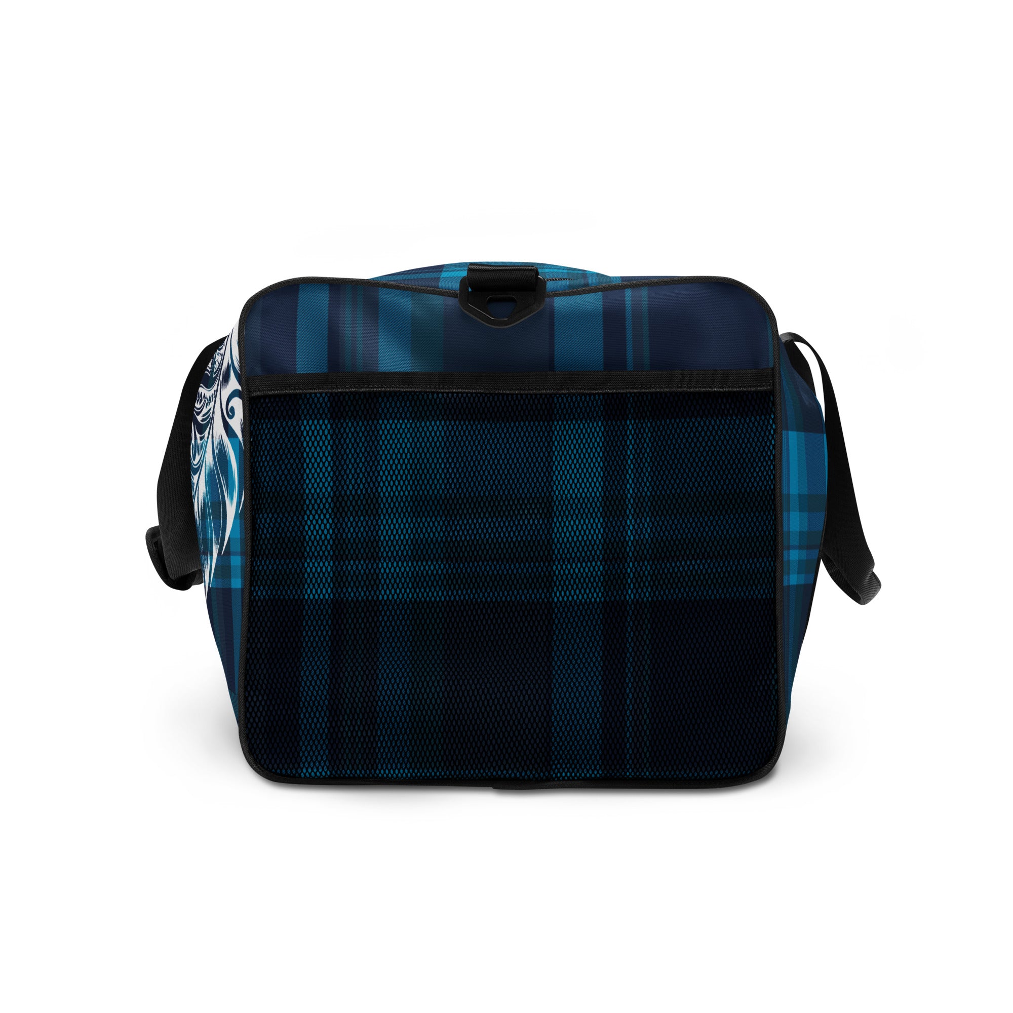 Plaid Tribal Feather 50L Square Duffel Bag Duffels The Local Banyan   