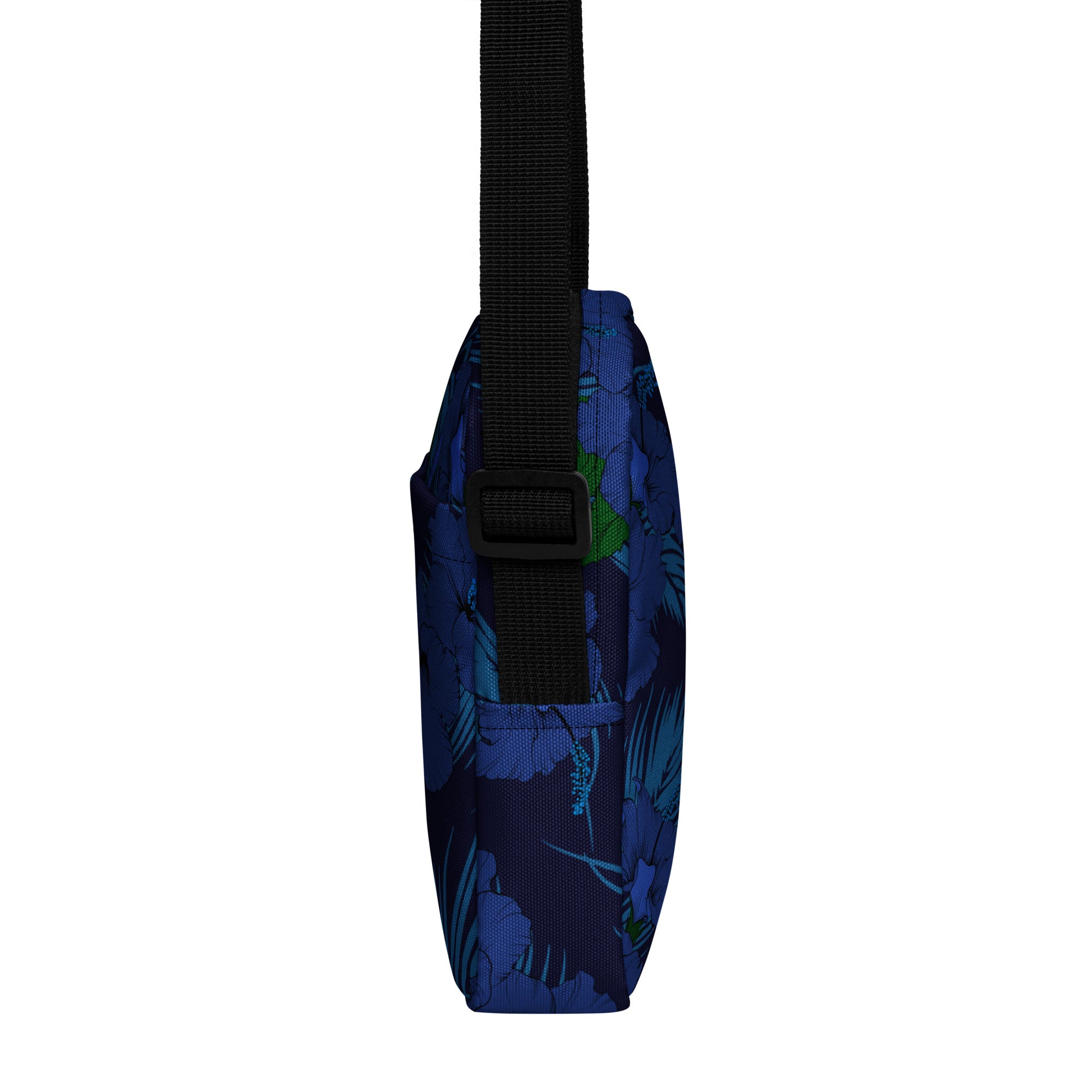 Deep Blue Hibiscus Crossbody Bag Crossbody Bags The Local Banyan   