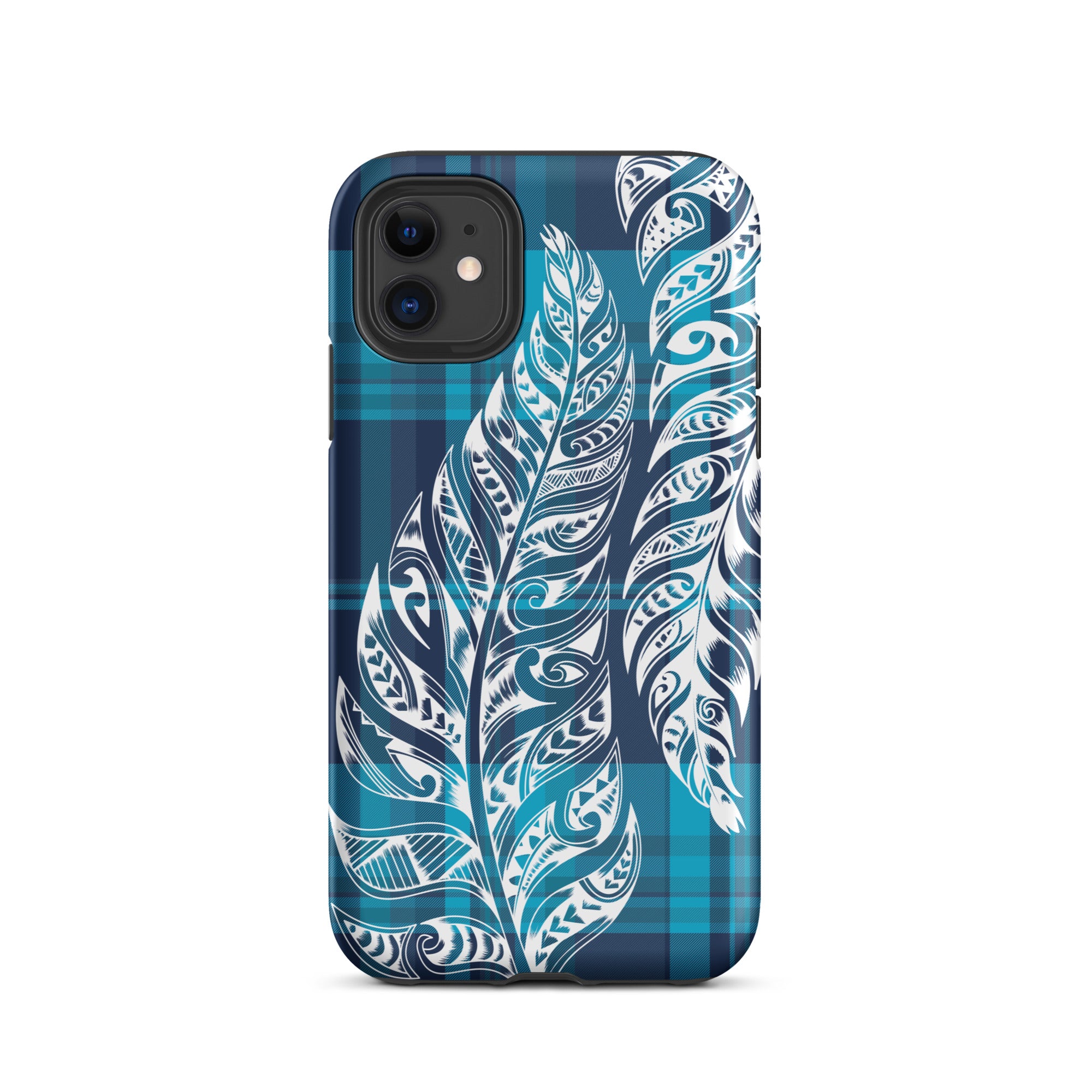 Plaid Tribal Feather Tough Case for iPhone® Phone Cases The Local Banyan   