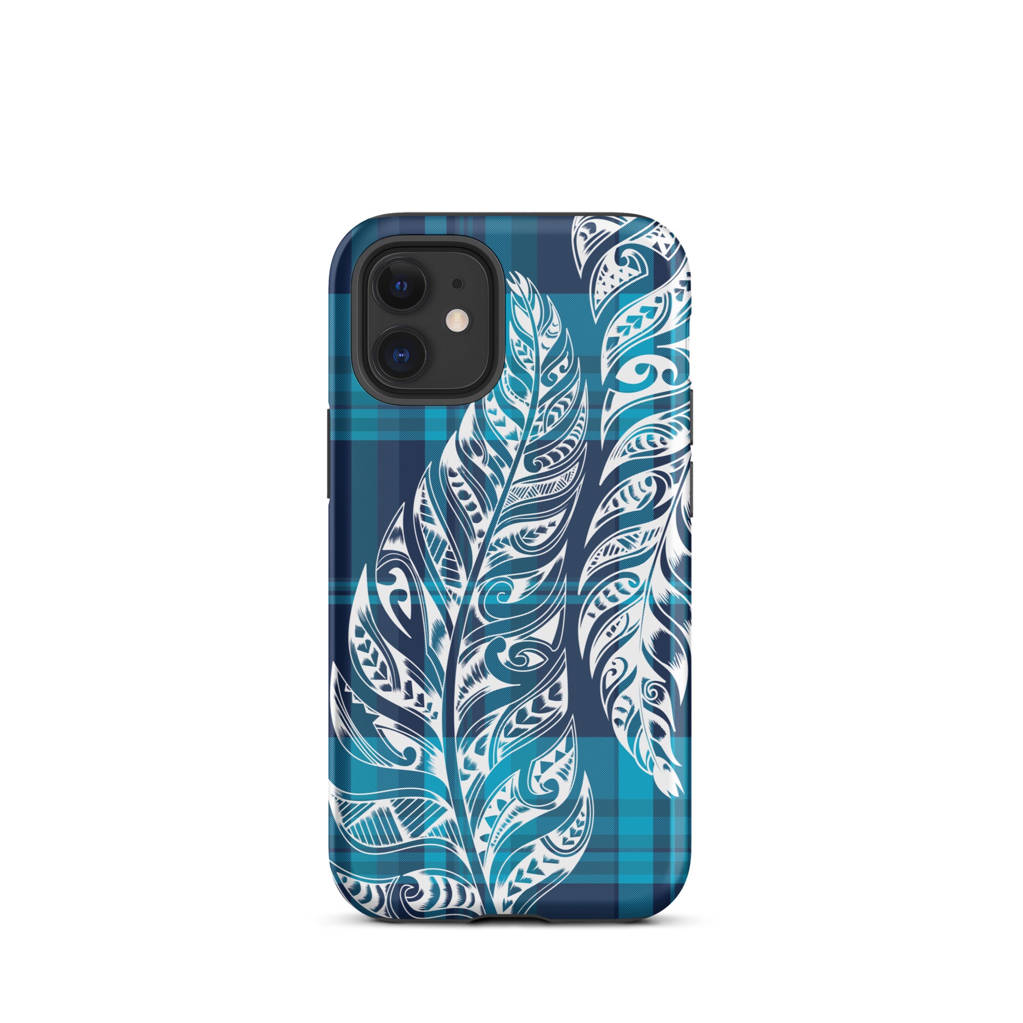 Plaid Tribal Feather Tough Case for iPhone® Phone Cases The Local Banyan iPhone 11  