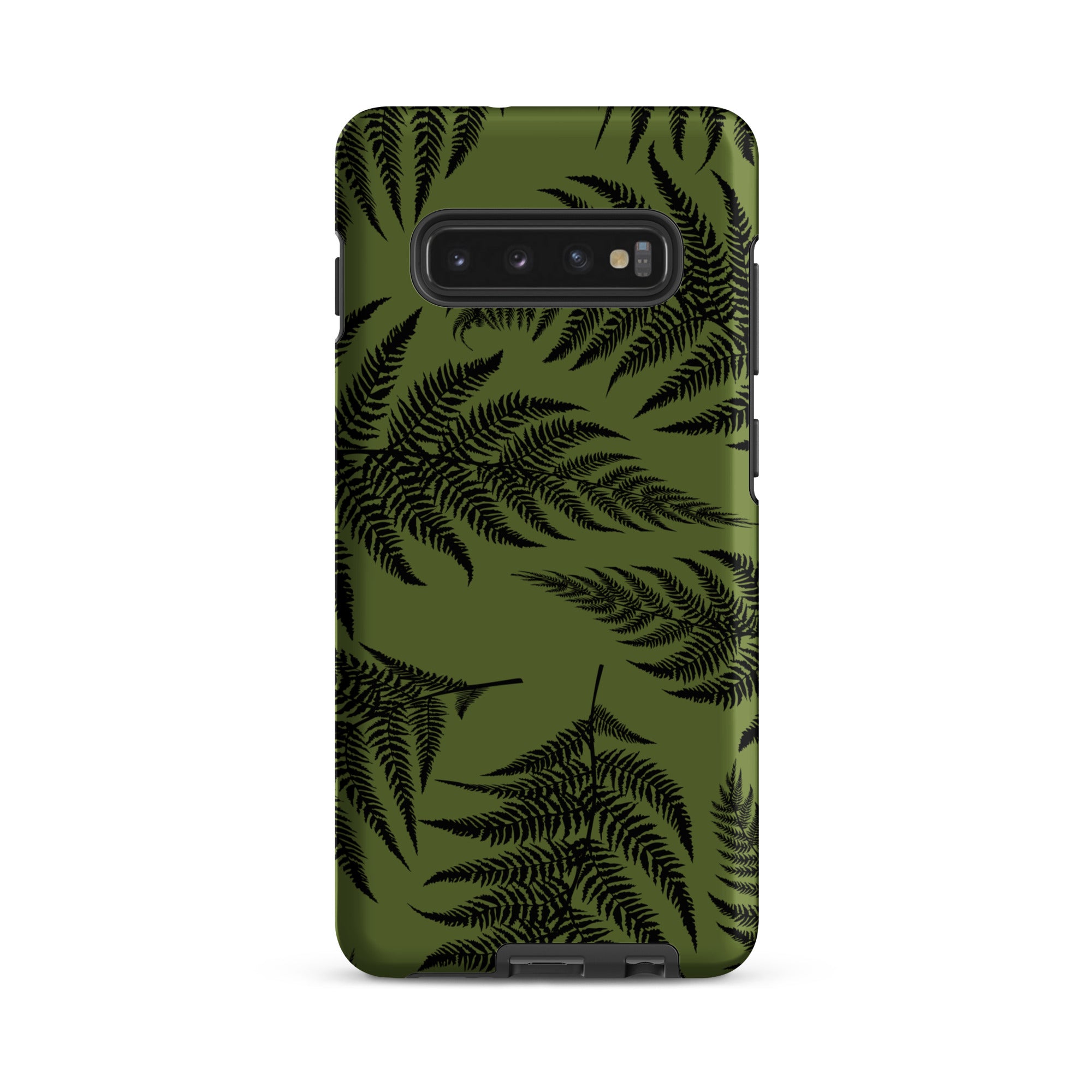 Black Fern Tough Phone Case for Samsung Galaxy® Phone Cases The Local Banyan Samsung Galaxy S10 Plus  