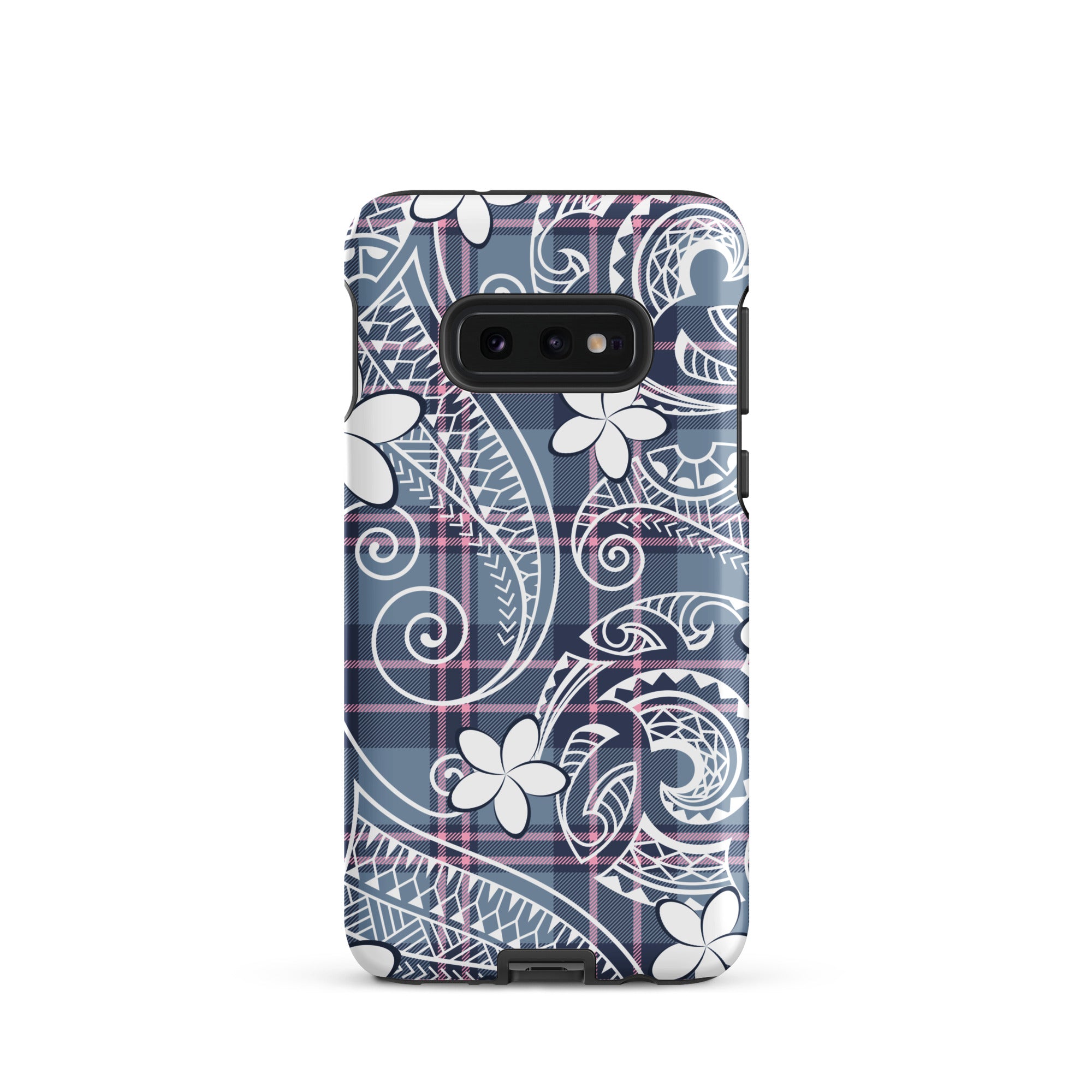 Tribal Plaid Plumeria Tough Phone Case for Samsung Galaxy® Phone Cases The Local Banyan Samsung Galaxy S10e  