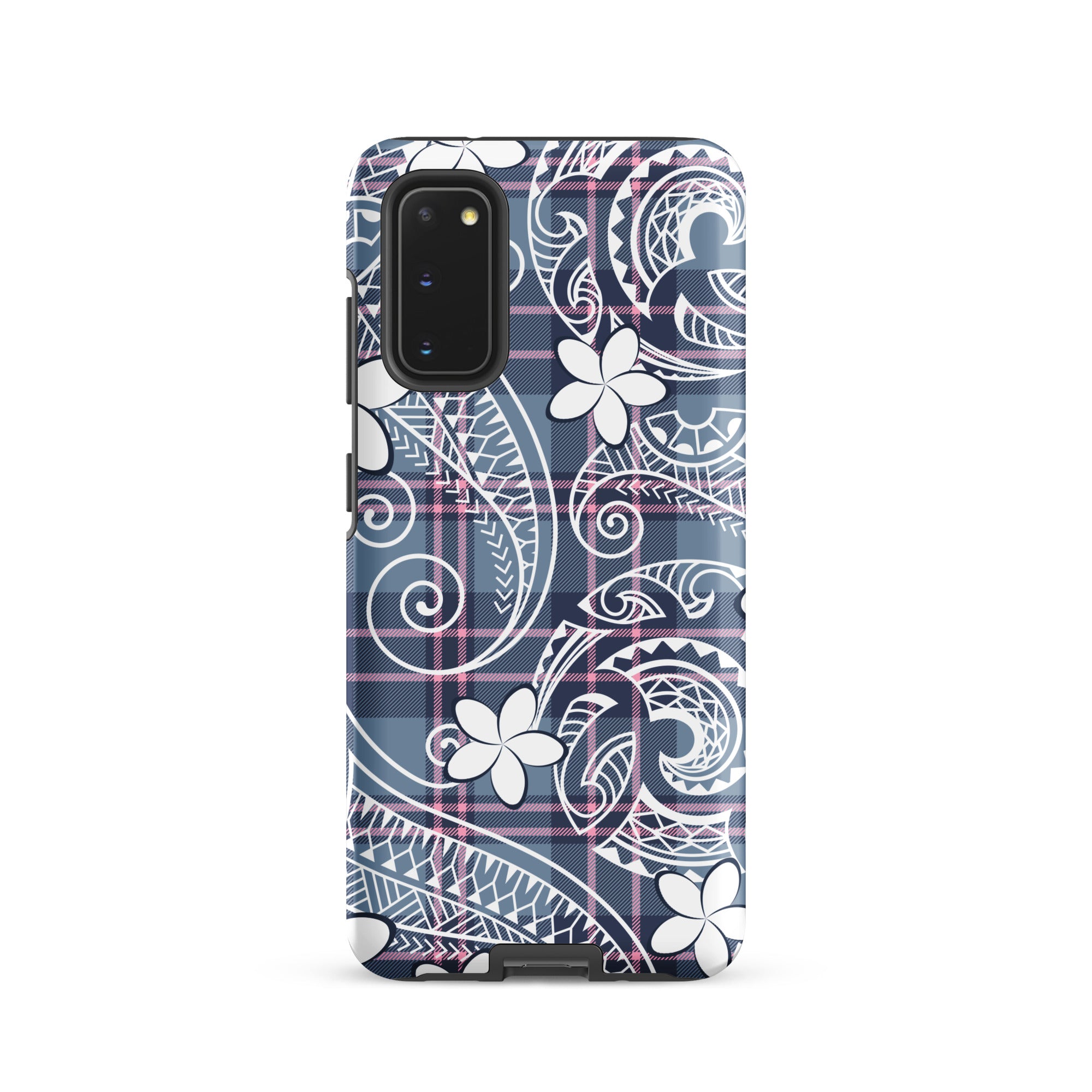 Tribal Plaid Plumeria Tough Phone Case for Samsung Galaxy® Phone Cases The Local Banyan Samsung Galaxy S20  