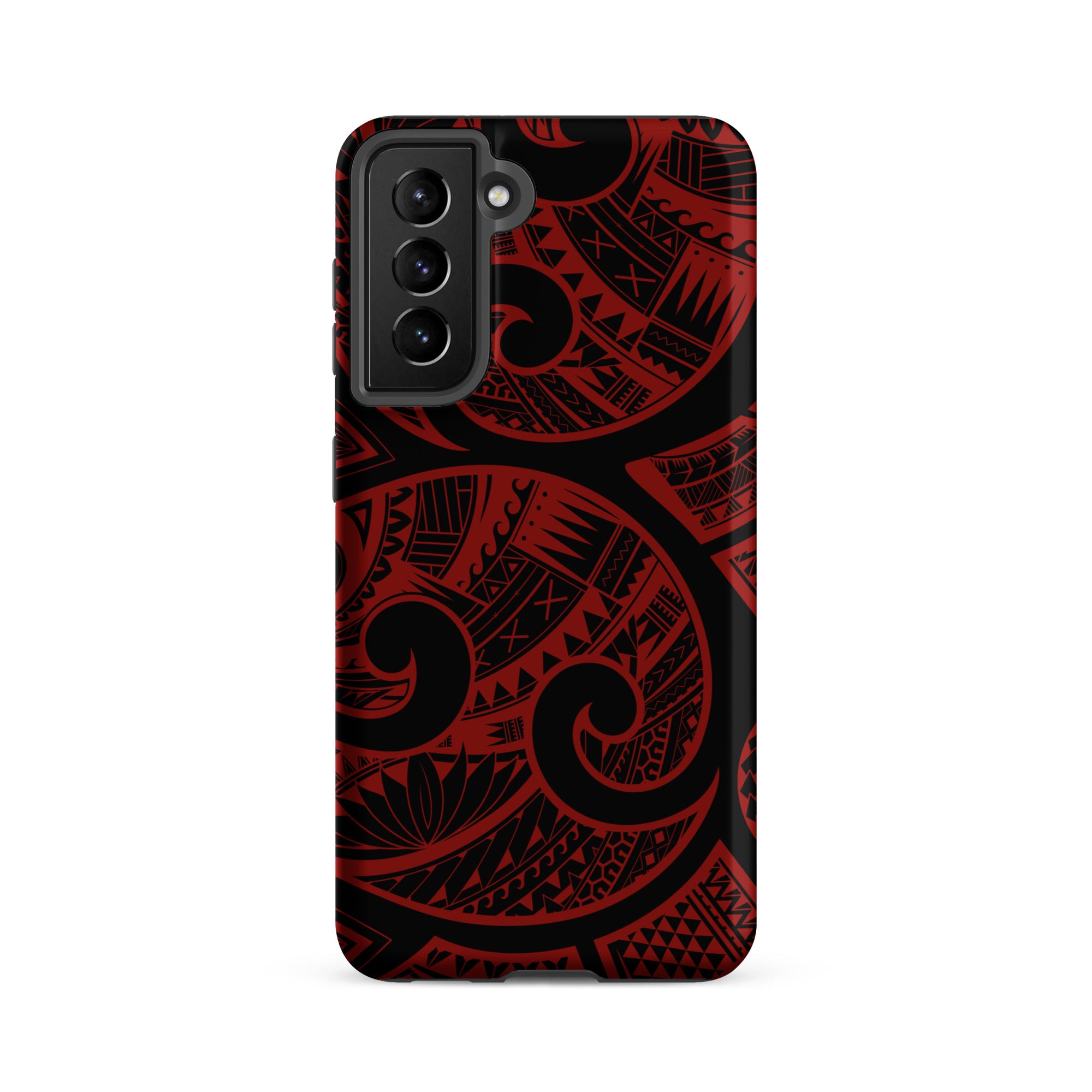 Island Tribal Red Tough Phone Case for Samsung Galaxy® Phone Cases The Local Banyan Samsung Galaxy S21 FE  