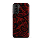 Island Tribal Red Tough Phone Case for Samsung Galaxy® Phone Cases The Local Banyan Samsung Galaxy S21 Plus  