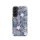 Tribal Plaid Plumeria Tough Phone Case for Samsung Galaxy® Phone Cases The Local Banyan Samsung Galaxy S22  