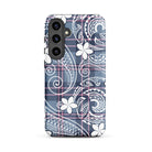 Tribal Plaid Plumeria Tough Phone Case for Samsung Galaxy® Phone Cases The Local Banyan Samsung Galaxy S24 Plus  