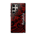 Island Tribal Red Personalized Tough Case for Samsung Galaxy® Samsung Phone Case The Local Banyan Glossy Samsung Galaxy S24 Ultra