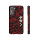 Island Tribal Red Personalized Tough Case for Samsung Galaxy® Samsung Phone Case The Local Banyan Glossy Samsung Galaxy S21 FE